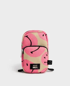 Smiley® Pinke Handy-Umhangetasche
